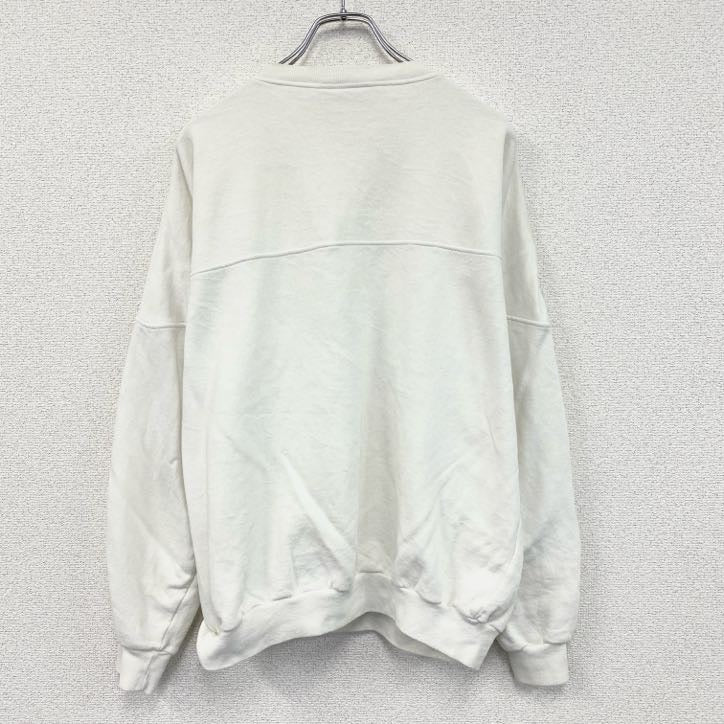 90s～　Levi's　リーバイス　ハーフジップスウェット　ヴィンテージ　白　ホワイト　Lサイズ　古着