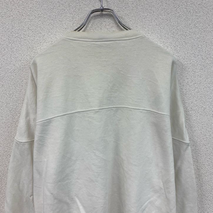 90s～　Levi's　リーバイス　ハーフジップスウェット　ヴィンテージ　白　ホワイト　Lサイズ　古着