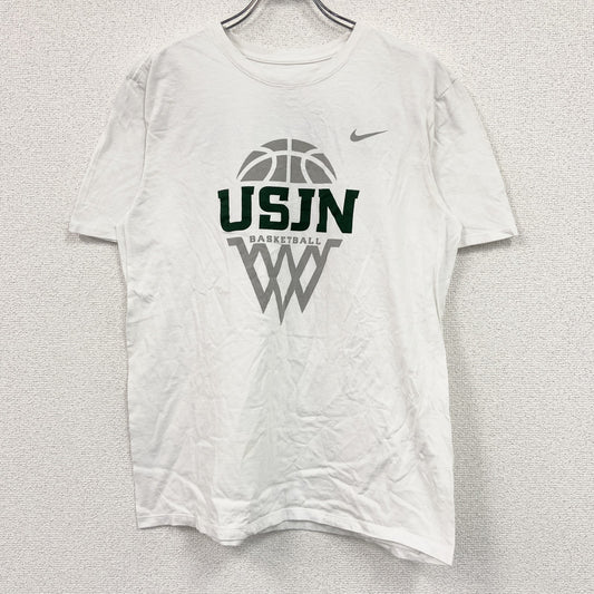 NIKE　ナイキ　半袖プリントTシャツ　スウッシュロゴ　白　ホワイト　Lサイズ