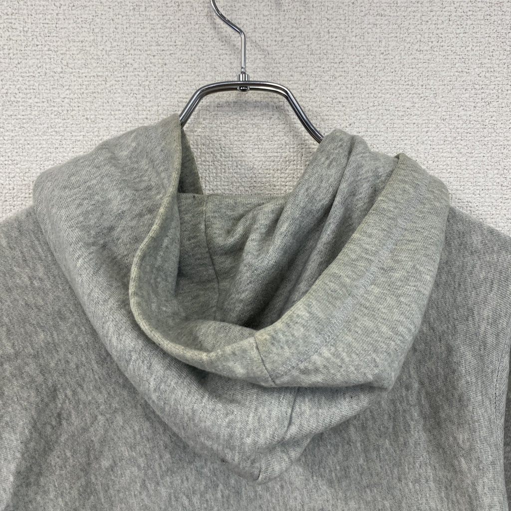 RUSSELL　ラッセル　スウェットパーカー/フーディー　リバースウィーブタイプ　刺繍ロゴ　霜降りグレー　XLサイズ　古着