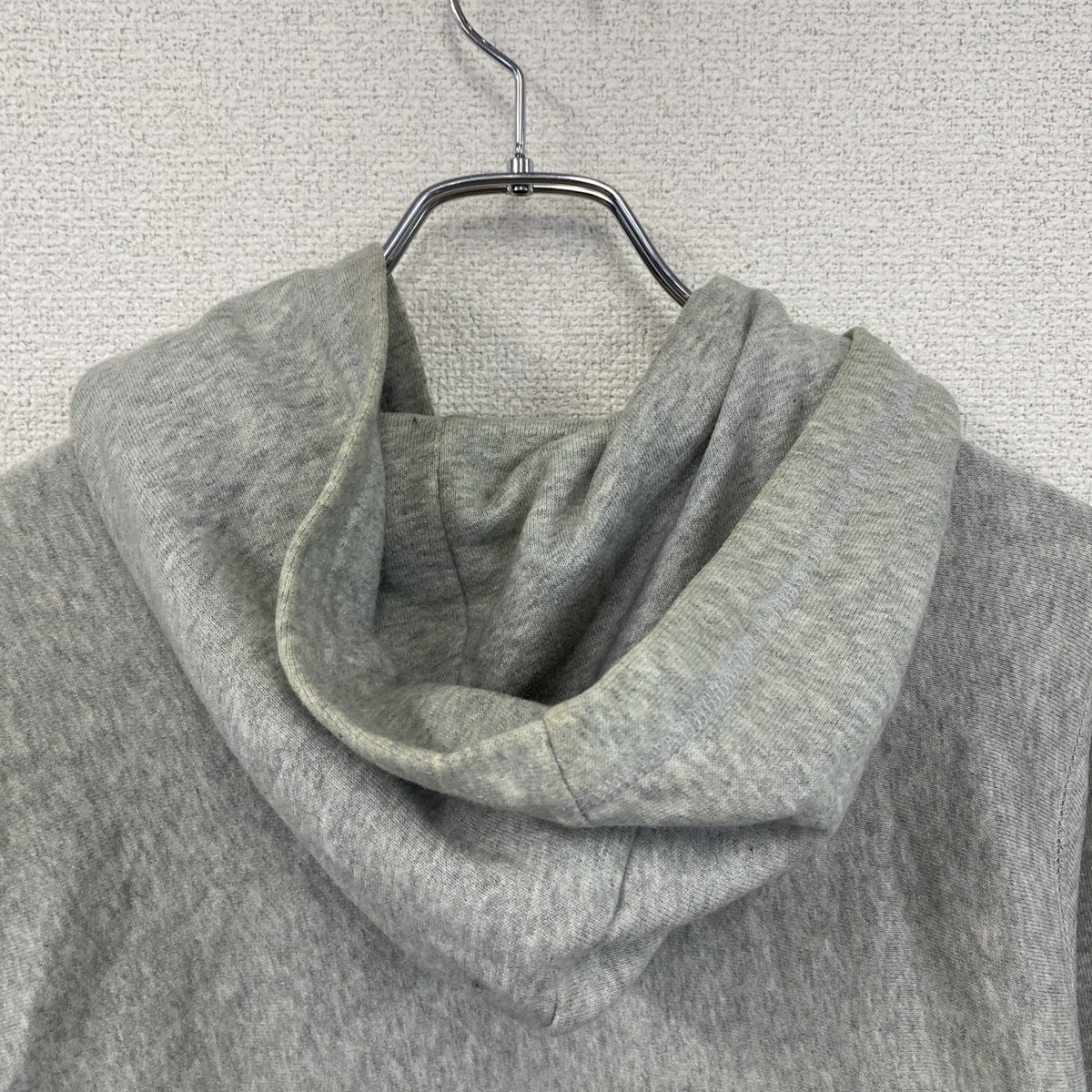 RUSSELL　ラッセル　スウェットパーカー/フーディー　リバースウィーブタイプ　刺繍ロゴ　霜降りグレー　XLサイズ　古着