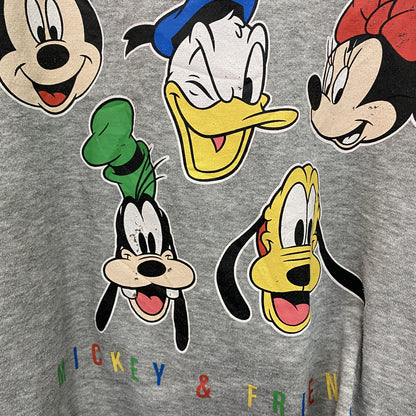 Disney　ディズニー　Mickey & Friends　スウェット/トレーナー　灰色　グレー　Lサイズ