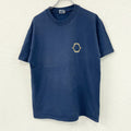 Hanes　ヘインズ　半袖プリントTシャツ　シングルステッチ　ヴィンテージ　紺　ネイビー　Lサイズ　古着