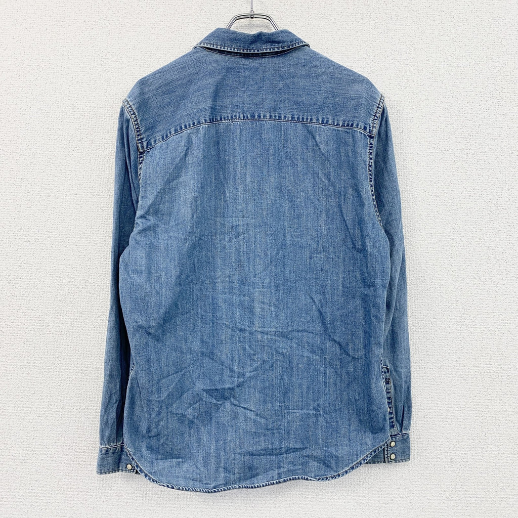 GAP　ギャップ　SLIM FIT　長袖デニムシャツ　インディゴ　Lサイズ　古着