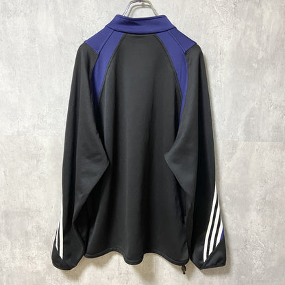 古着　used　adidas アディダス　Totino-Grace　長袖ハーフジップゲームシャツ　ジャージ　ネイビー　ハイネック