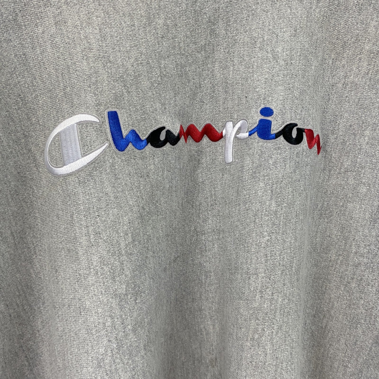 Champion　チャンピオン　リバースウィーブ　スウェット/トレーナー　ビッグシルエット　現行　刺繍ロゴ　灰色　グレー　2XLサイズ　古着