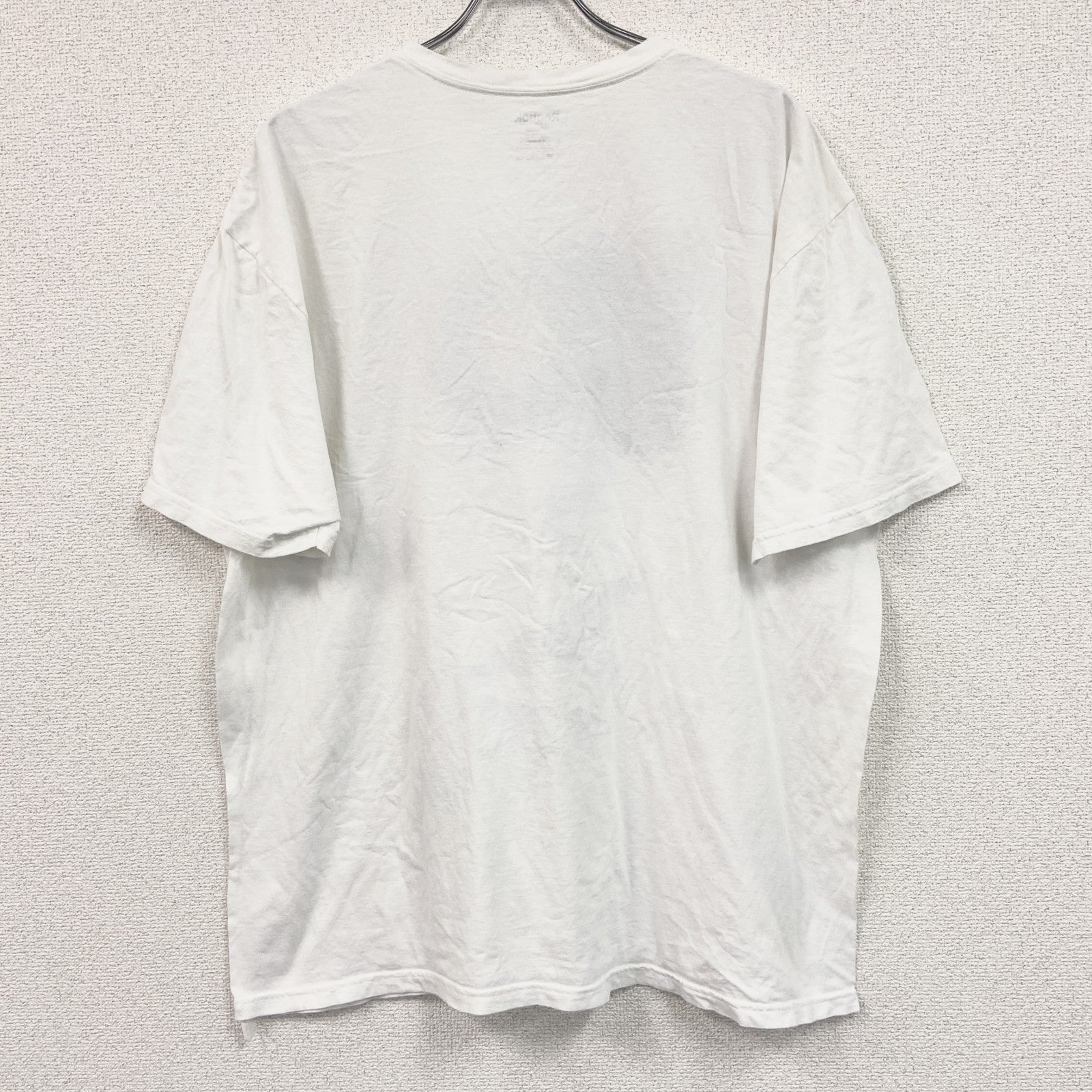 Reebok　リーボック　半袖プリントTシャツ　白　ホワイト　2XLサイズ　古着