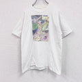 ～00s　半袖プリントTシャツ　アートT　スケッチデザイン　両面プリント　ヴィンテージ　白　ホワイト　古着