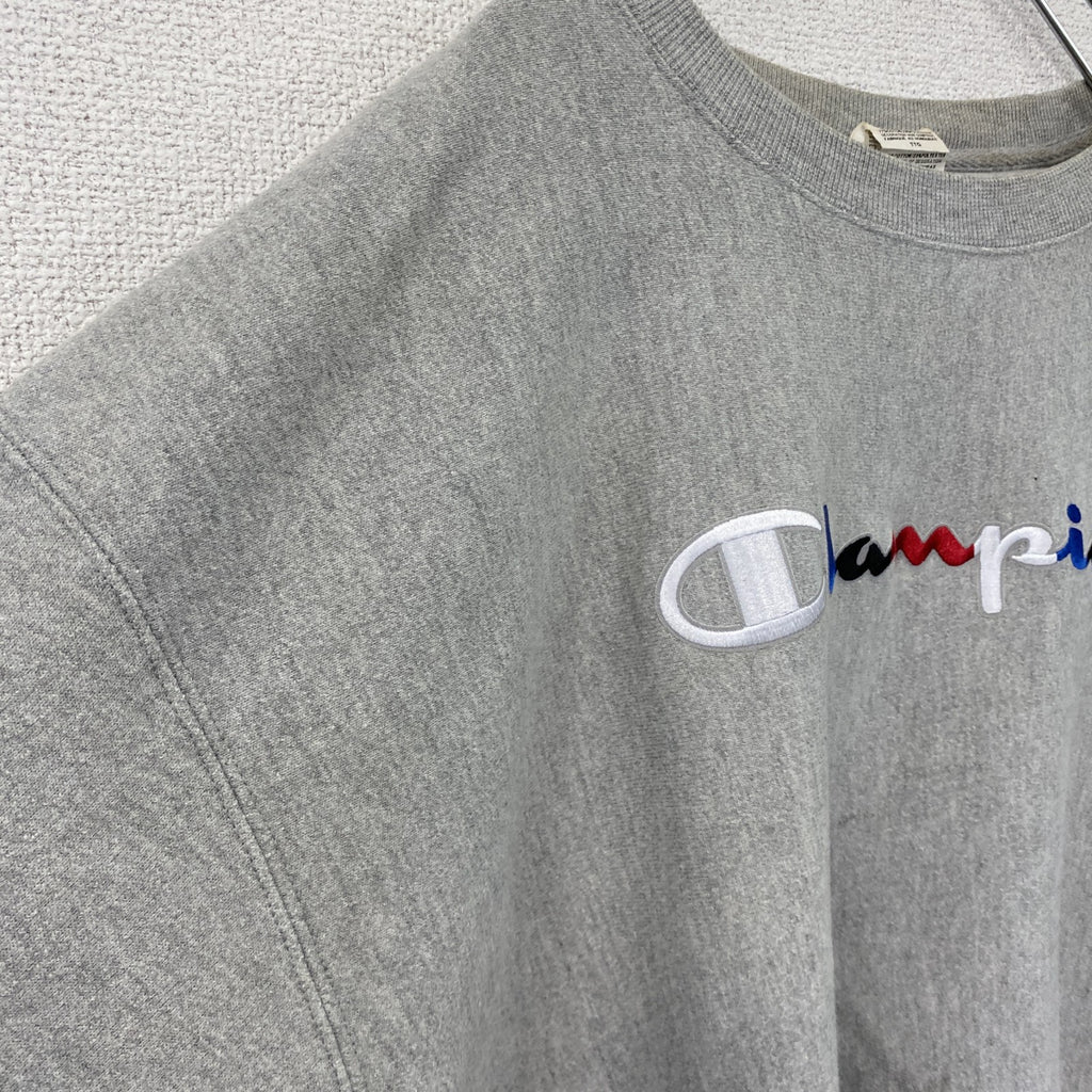 Champion　チャンピオン　リバースウィーブ　スウェット/トレーナー　ビッグシルエット　現行　刺繍ロゴ　灰色　グレー　2XLサイズ　古着