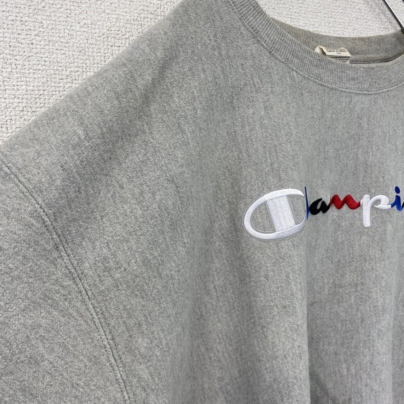 Champion　チャンピオン　リバースウィーブ　スウェット/トレーナー　ビッグシルエット　現行　刺繍ロゴ　灰色　グレー　2XLサイズ　古着