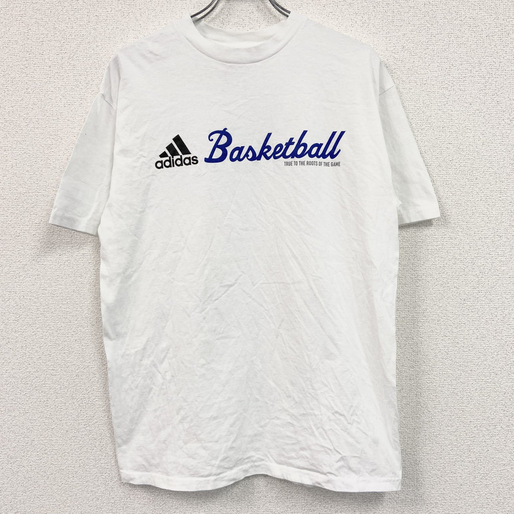 adidas　アディダス　半袖プリントTシャツ　白　ホワイト　Mサイズ　古着