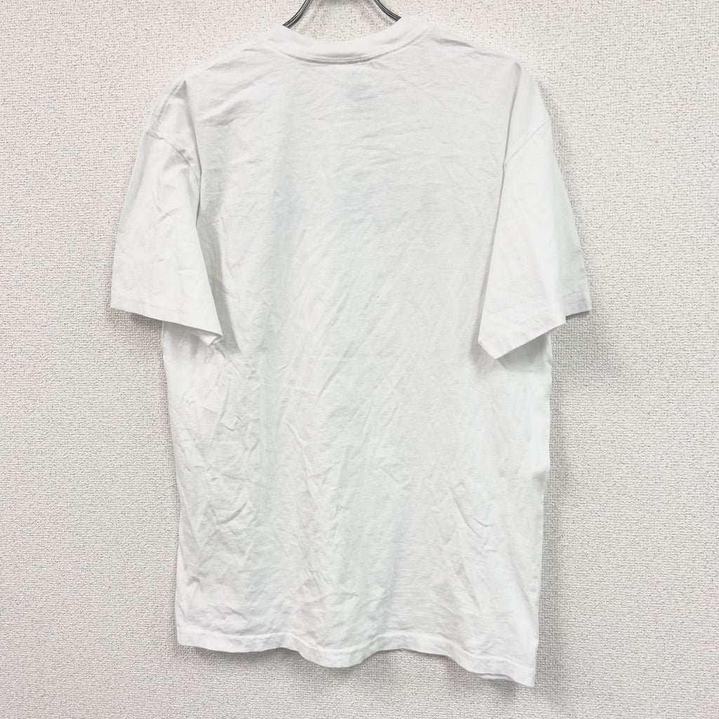 adidas　アディダス　半袖プリントTシャツ　白　ホワイト　Mサイズ　古着