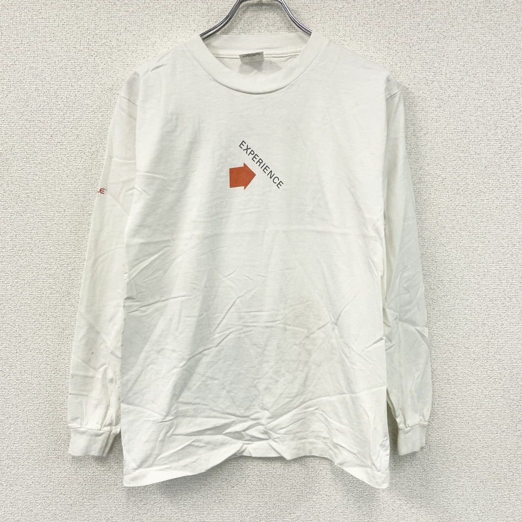 ALORE　アローレ　長袖Tシャツ/ロンT　イベントTシャツ　白　ホワイト　Mサイズ カットソー メンズ 古着