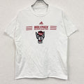 adidas　アディダス　半袖プリントTシャツ　白　ホワイト　古着