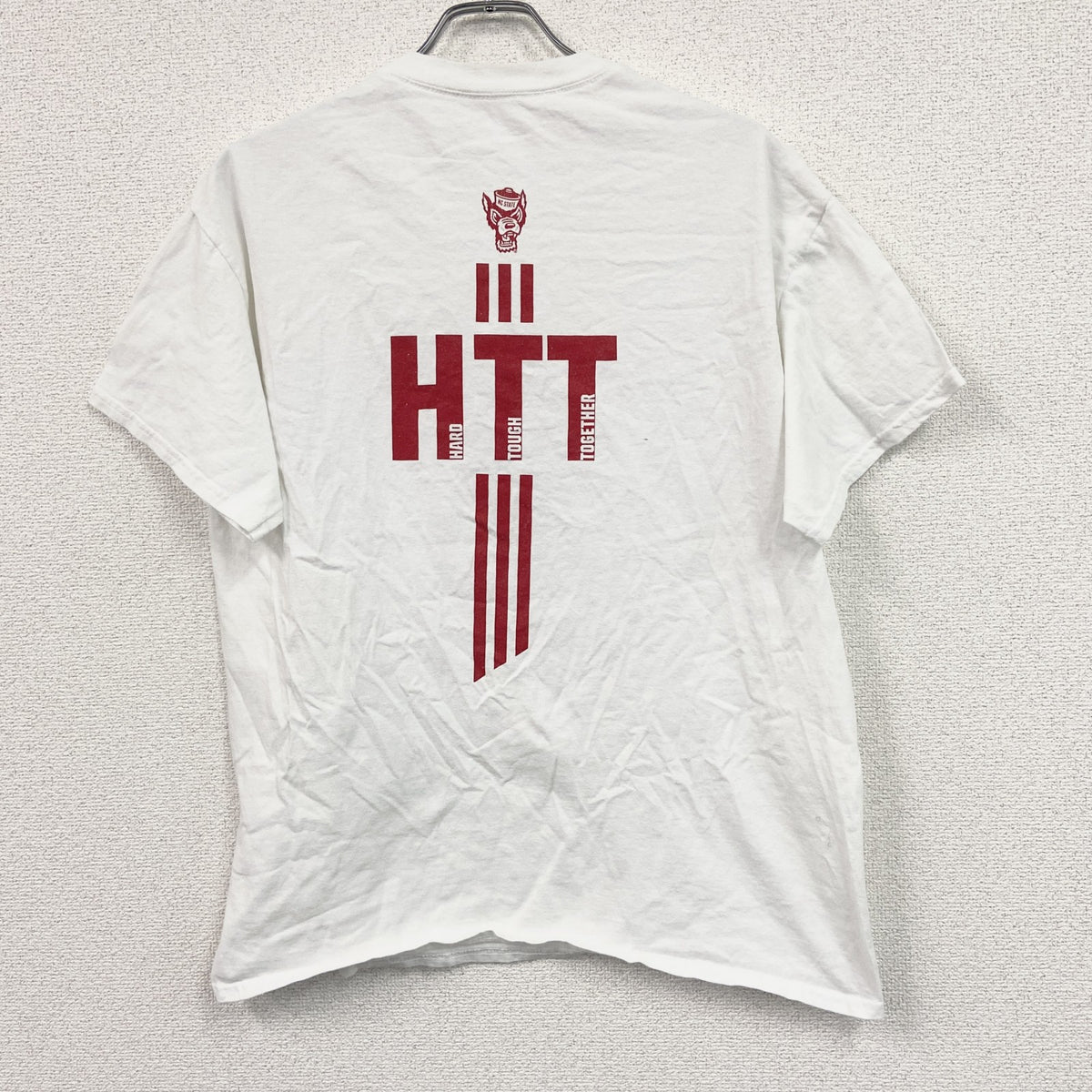 adidas　アディダス　半袖プリントTシャツ　白　ホワイト　古着