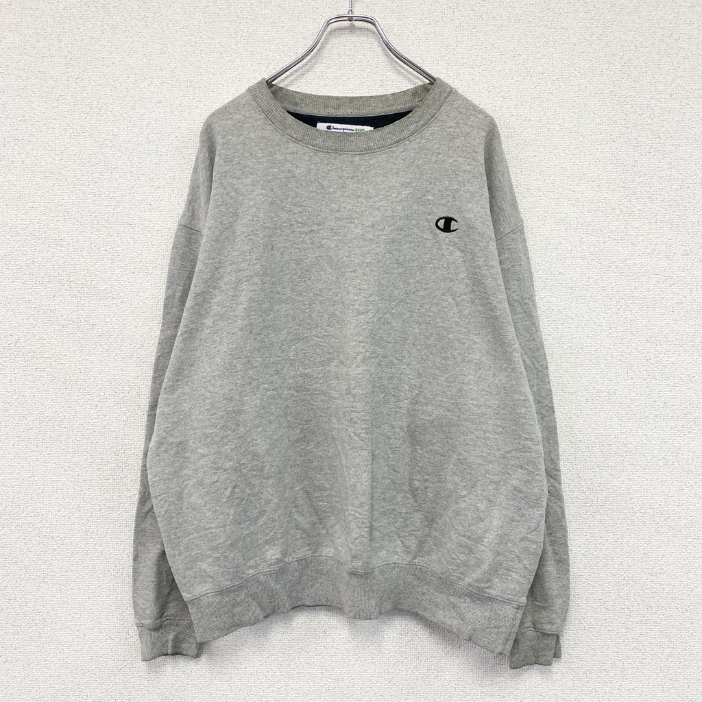 Champion　チャンピオン　スウェット/トレーナー　刺ロゴ　グレー　3XLサイズ　古着
