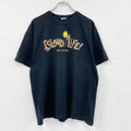 90s～　YORK　半袖プリントTシャツ　スーベニア　SAIPAN　ヴィンテージ　黒　ブラック　XLサイズ　古着