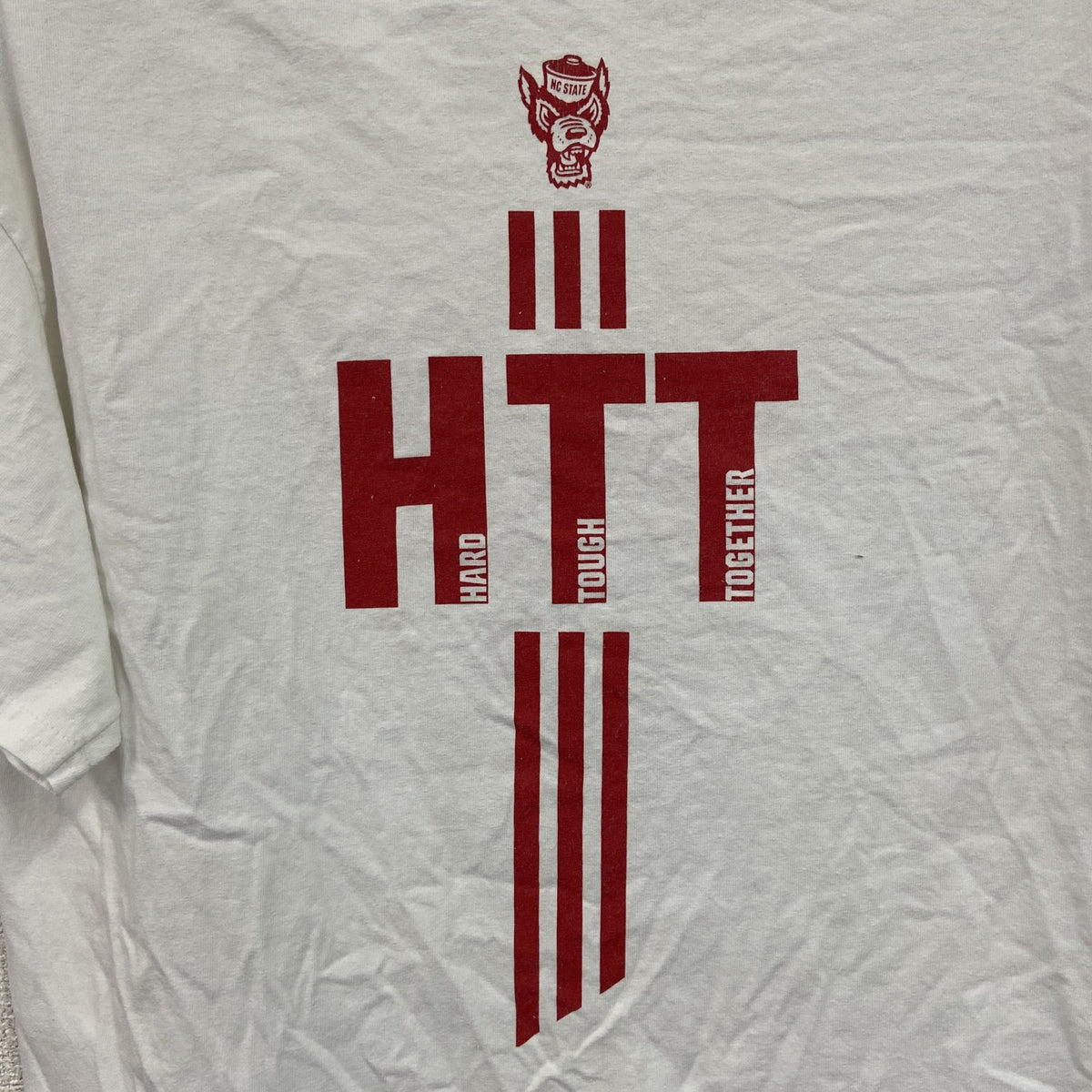 adidas　アディダス　半袖プリントTシャツ　白　ホワイト　古着