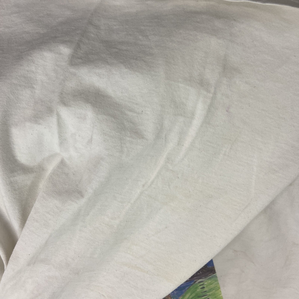 ～00s　半袖プリントTシャツ　アートT　スケッチデザイン　両面プリント　ヴィンテージ　白　ホワイト　古着