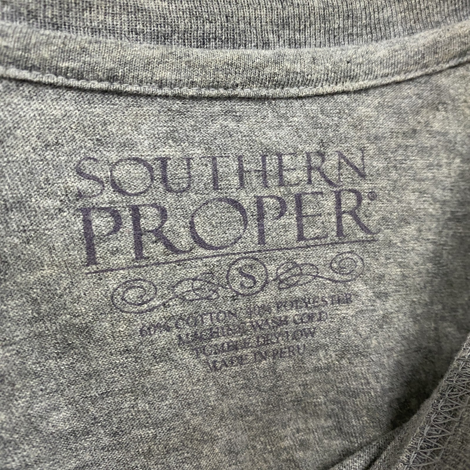 SOUTHERN PROPER　長袖Tシャツ/ロンT　灰色　グレー　Sサイズ　古着
