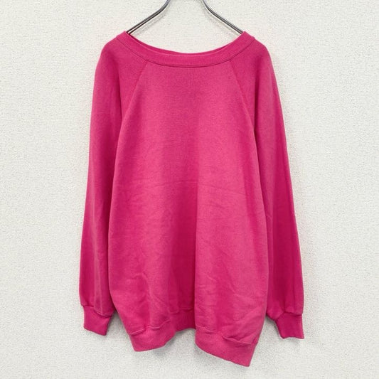 80s～　Hanes　ヘインズ　スウェット/トレーナー　ヴィンテージ　ラグランスリーブ　ピンク　2XLサイズ