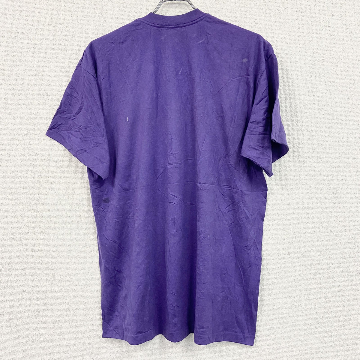 80s　SPORTSMAN　半袖プリントTシャツ　ヴィンテージ　シングルステッチ　紫　パープル　XLサイズ　古着