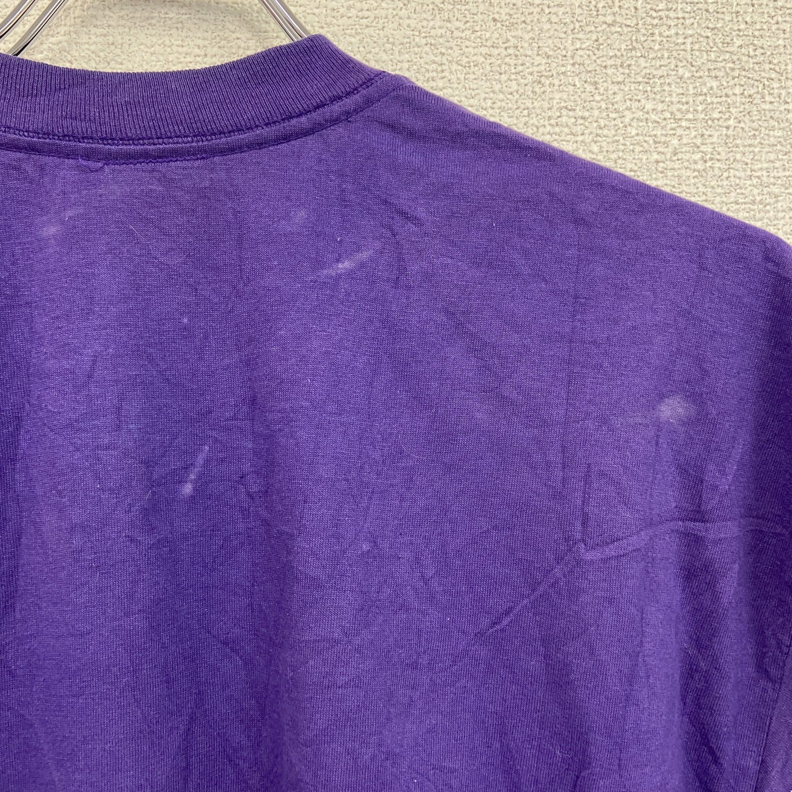 80s　SPORTSMAN　半袖プリントTシャツ　ヴィンテージ　シングルステッチ　紫　パープル　XLサイズ　古着