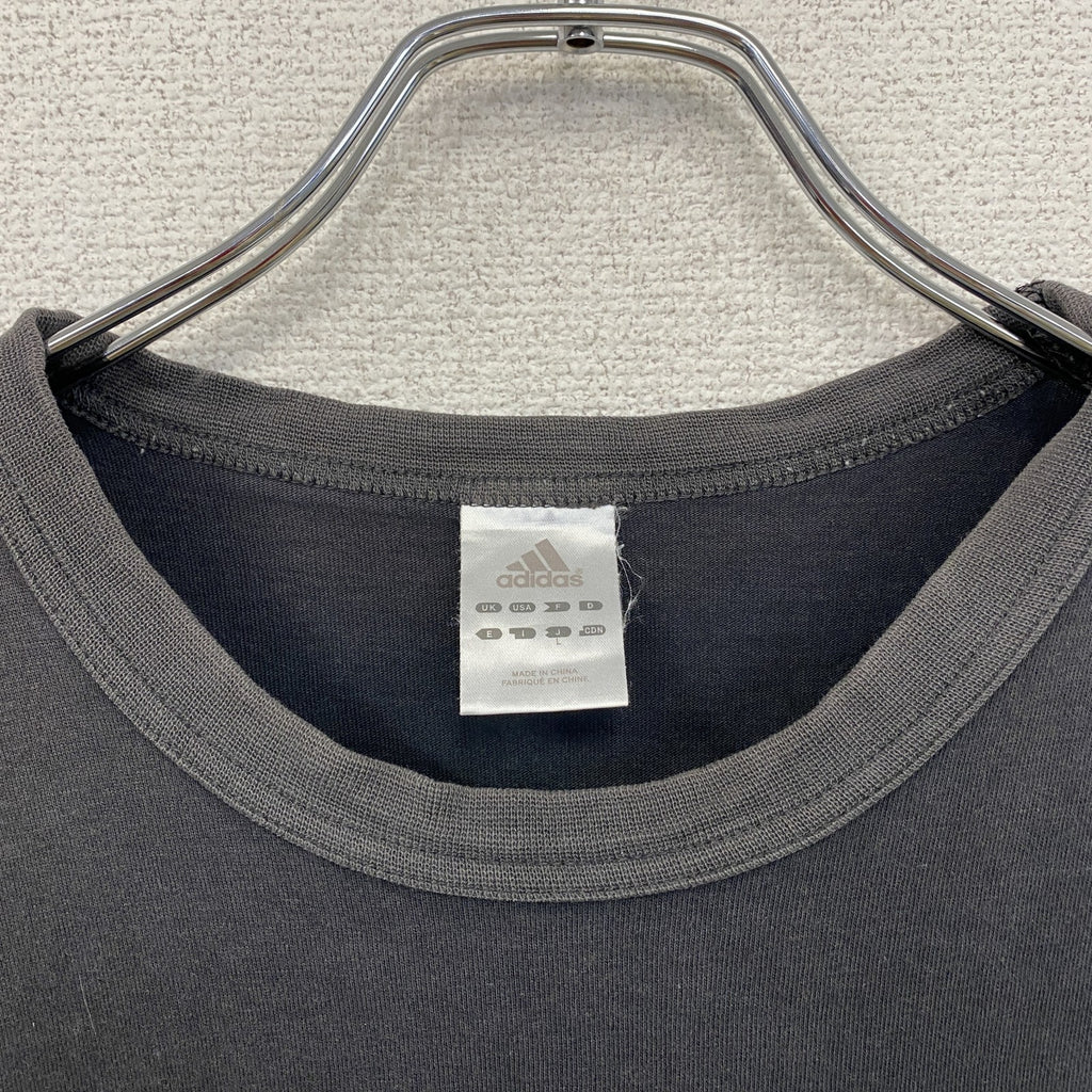 00s　adidas　アディダス　NBA　commander series　半袖リンガーTシャツ　黒　ブラック　Lサイズ　古着
