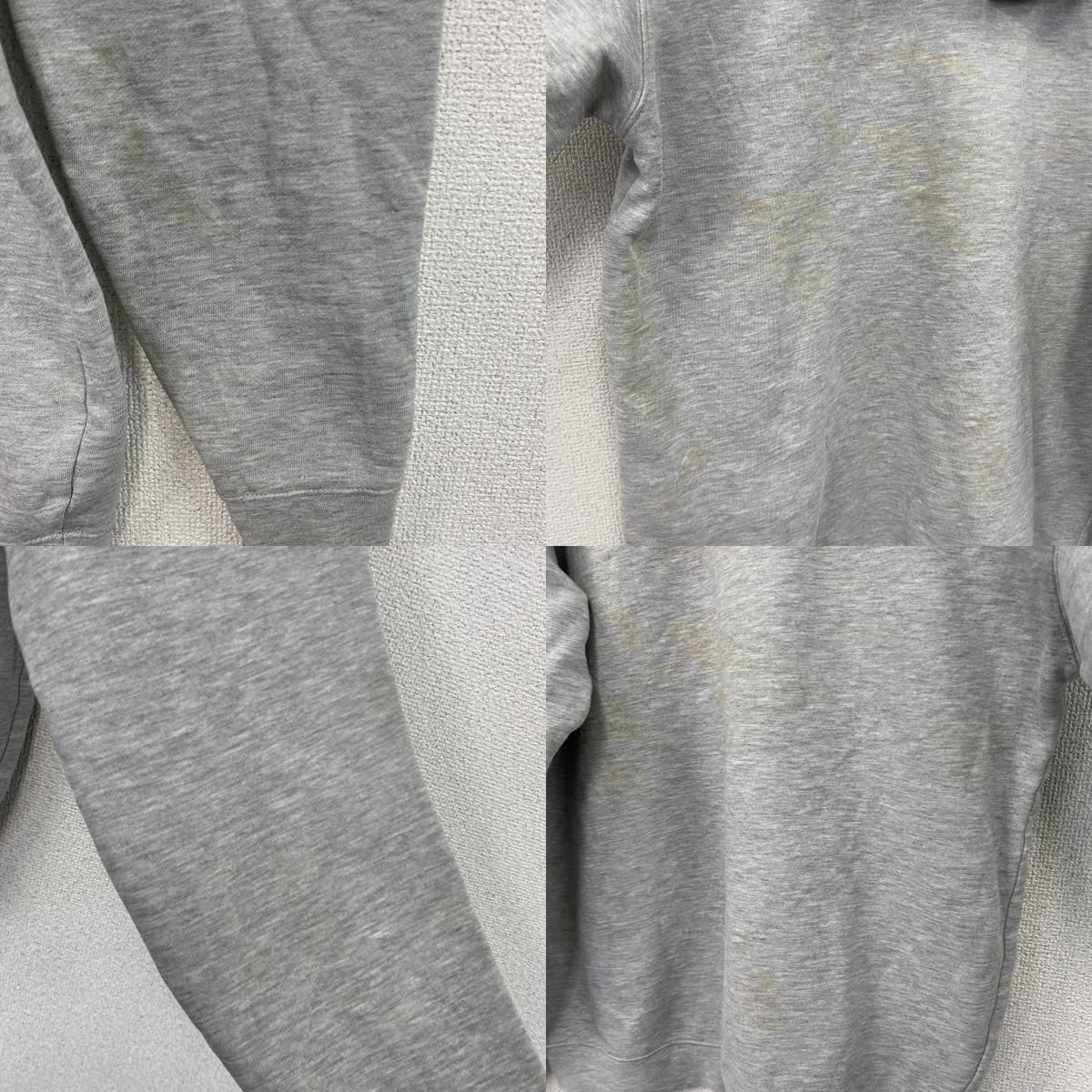 00s　adidas　アディダス　スウェットパーカー/フーディー　パフォーマンスロゴ　ヴィンテージ　灰色　グレー　Sサイズ　古着