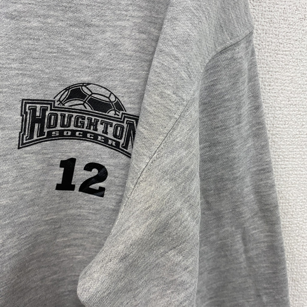 00s　adidas　アディダス　スウェットパーカー/フーディー　パフォーマンスロゴ　ヴィンテージ　灰色　グレー　Sサイズ　古着