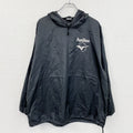 MIZUNO　ミズノ　RUNBIRD　ランバード　ナイロンプルオーバージャケット　デカロゴ　黒　ブラック　0サイズ　古着