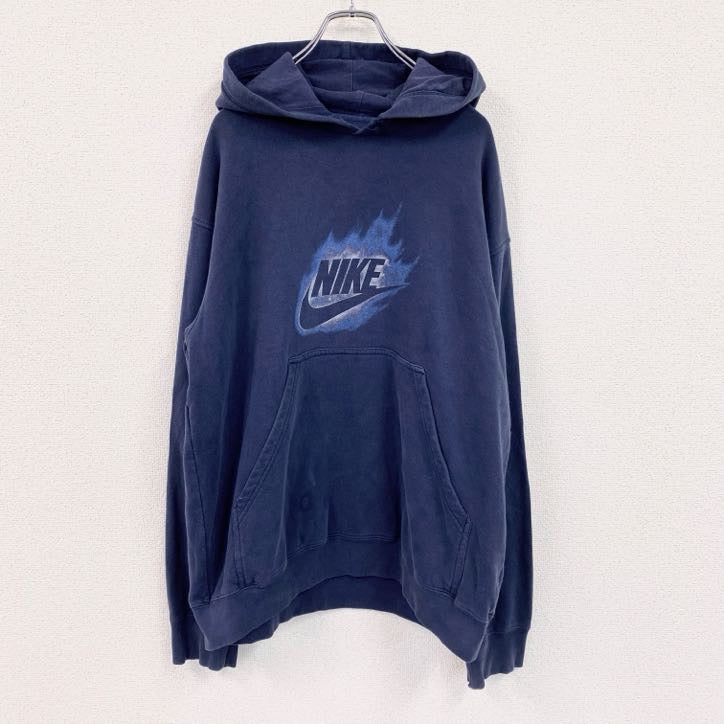 00s　NIKE　ナイキ　スウェットパーカー/フーディ　ヴィンテージ　紺　ネイビー　Lサイズ