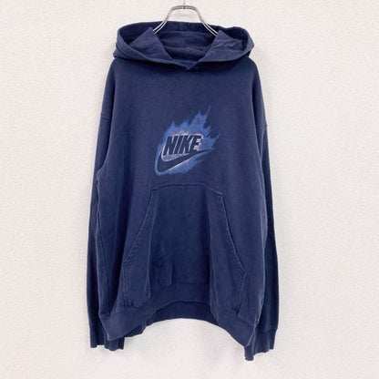 00s　NIKE　ナイキ　スウェットパーカー/フーディ　ヴィンテージ　紺　ネイビー　Lサイズ