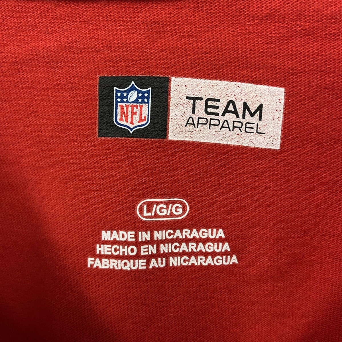 TEAM APPAREL　半袖プリントTシャツ　NFL　カンザスシティ チーフス　アメフト　KC　赤　レッド　Lサイズ　古着
