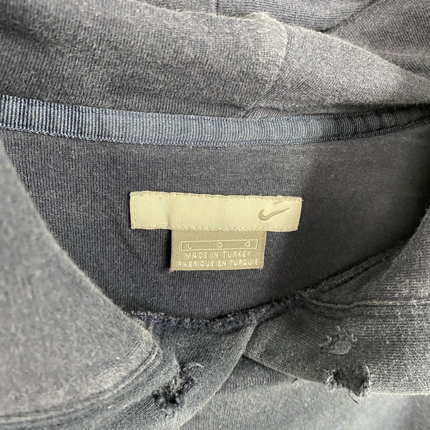 00s　NIKE　ナイキ　スウェットパーカー/フーディ　ヴィンテージ　紺　ネイビー　Lサイズ