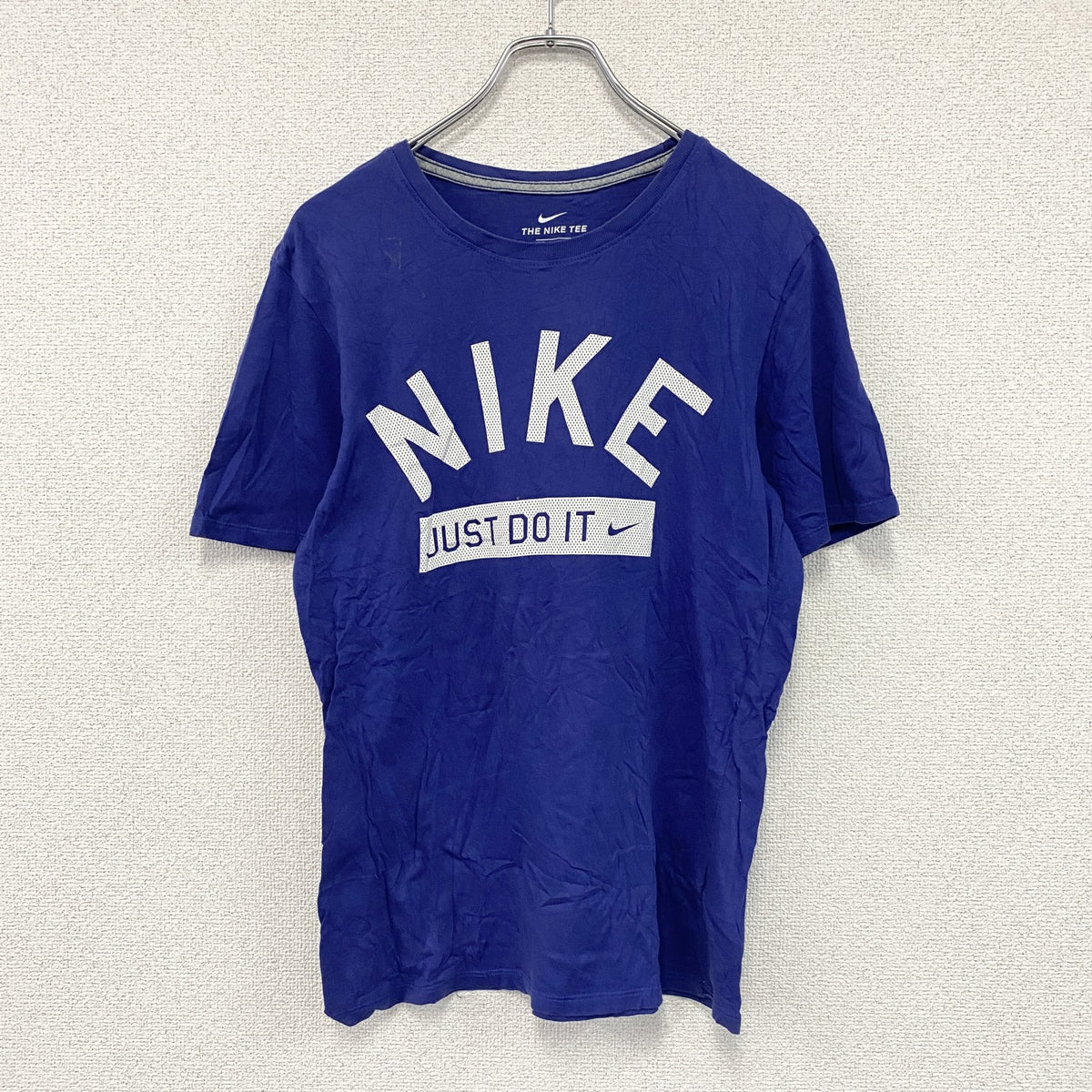 NIKE　ナイキ　半袖プリントTシャツ　紫　パープル　Mサイズ　古着