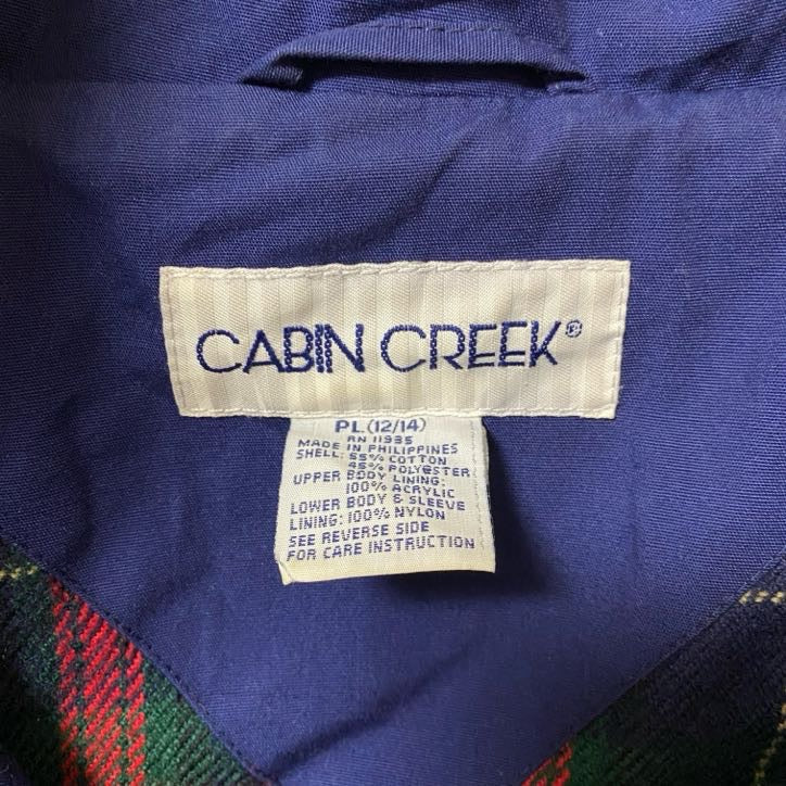 古着 used　CABIN CREEK キャビンクリーク　長袖ナイロンジャケット　アウター　ネイビー　ハイネック　Lサイズ