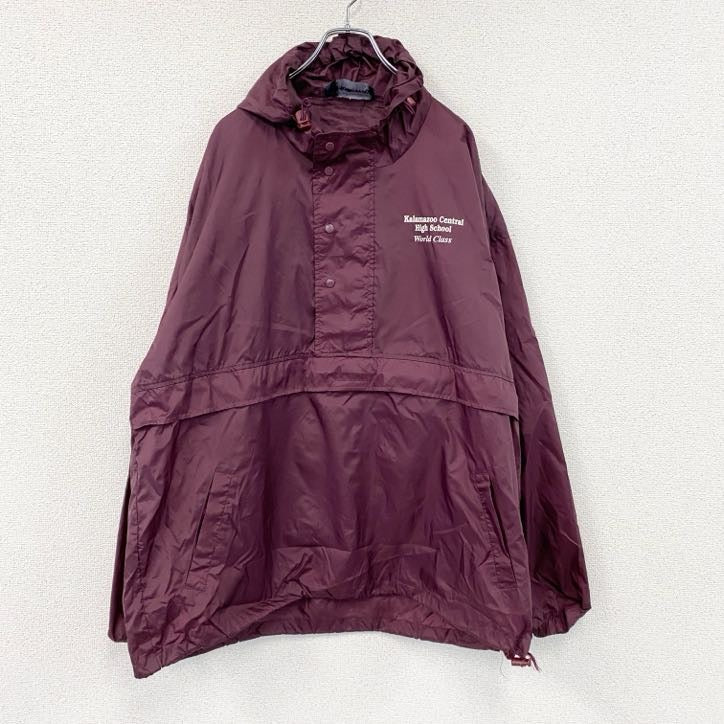 ～90s　Holloway　ホロウェイ　アノラックパーカー　ヴィンテージ　ボルドー　2XLサイズ　古着
