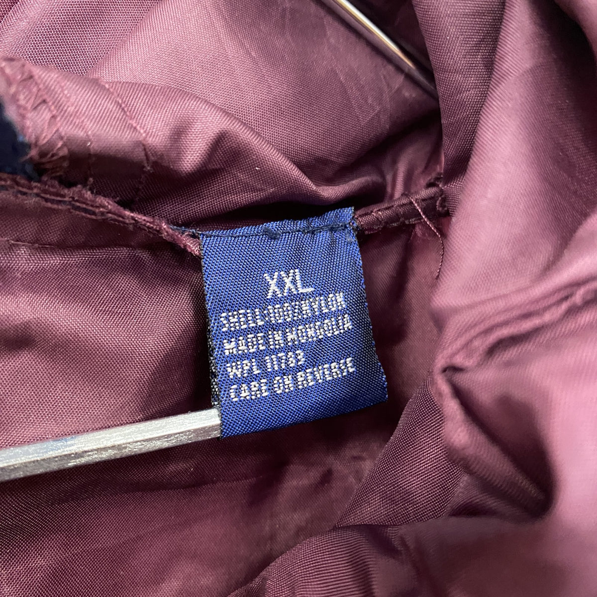 ～90s　Holloway　ホロウェイ　アノラックパーカー　ヴィンテージ　ボルドー　2XLサイズ　古着