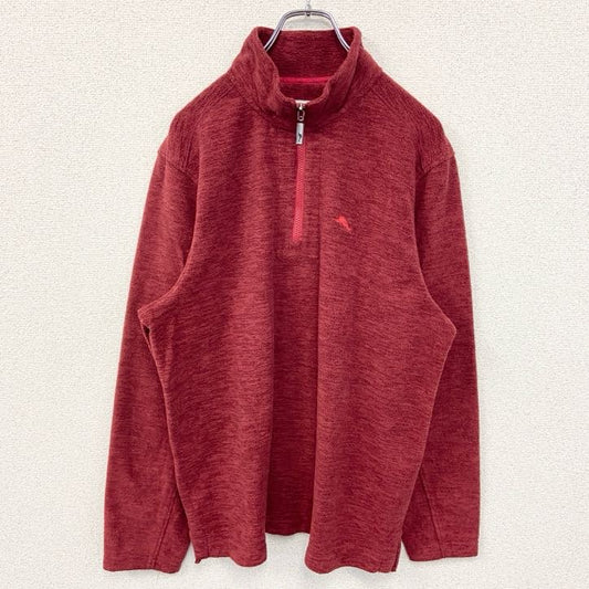 古着 used　Tommy Bahama トミーバハマ　長袖ハーフジップフリースジャケット　ハイネック　ワンポイント刺繍　Mサイズ