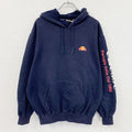 ～00s　ellesse　エレッセ　スウェットパーカー/フーディー　紺　ネイビー　ユーロヴィンテージ　Lサイズ　古着