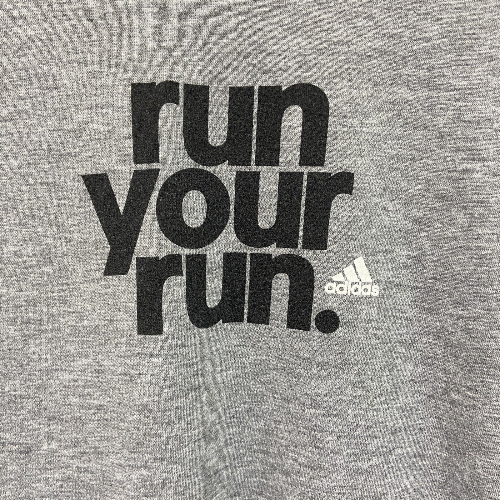 adidas　アディダス　半袖プリントTシャツ　グレー　灰色　2XL　古着