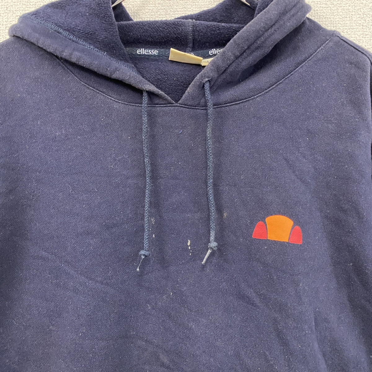 ～00s　ellesse　エレッセ　スウェットパーカー/フーディー　紺　ネイビー　ユーロヴィンテージ　Lサイズ　古着