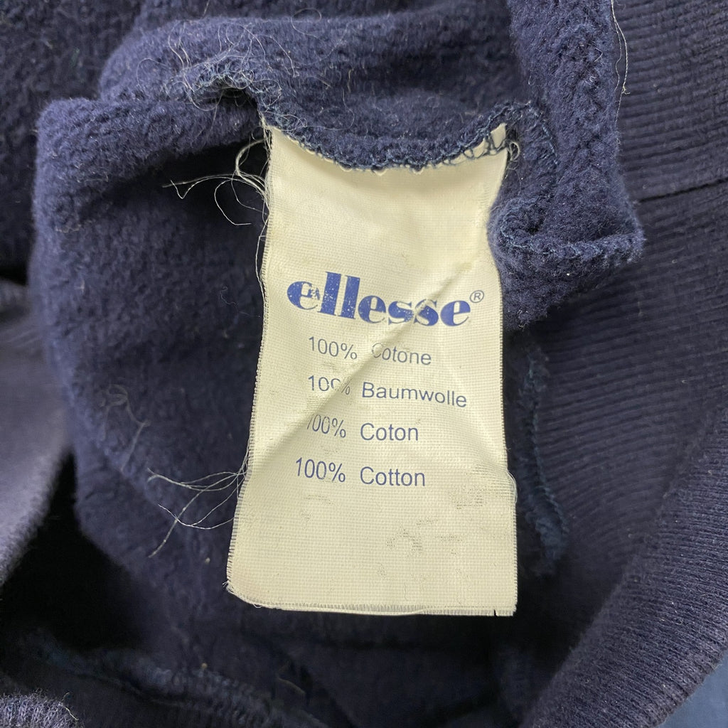 ～00s　ellesse　エレッセ　スウェットパーカー/フーディー　紺　ネイビー　ユーロヴィンテージ　Lサイズ　古着