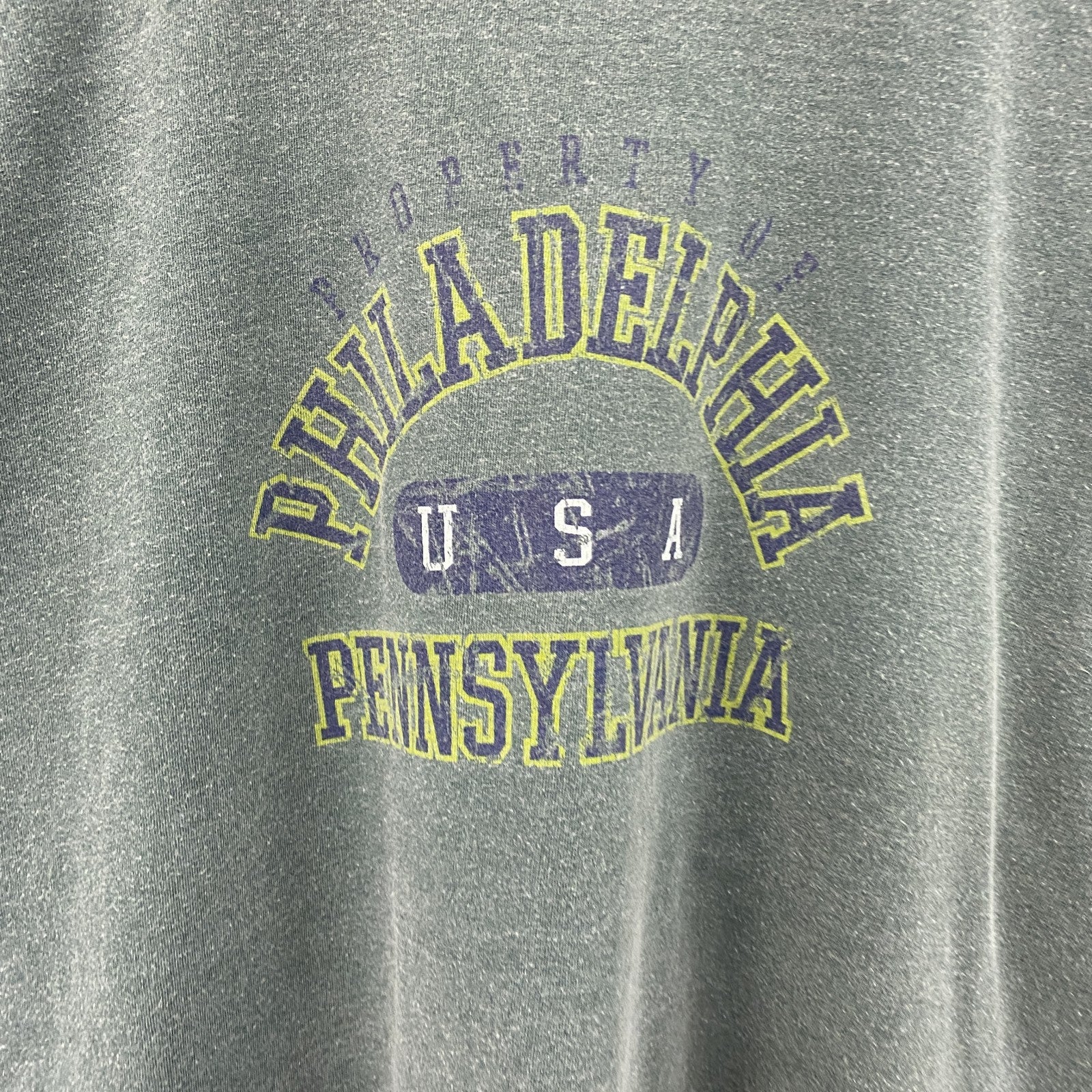 ～90s　anvil　アンヴィル　半袖プリントTシャツ　カプセルプリント　アーチプリント　3連プリント　カーキ　XLサイズ　　ヴィンテージ　古着
