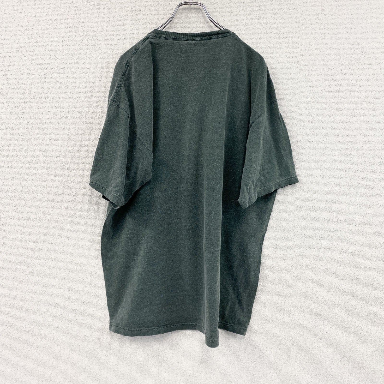 ～90s　anvil　アンヴィル　半袖プリントTシャツ　カプセルプリント　アーチプリント　3連プリント　カーキ　XLサイズ　　ヴィンテージ　古着