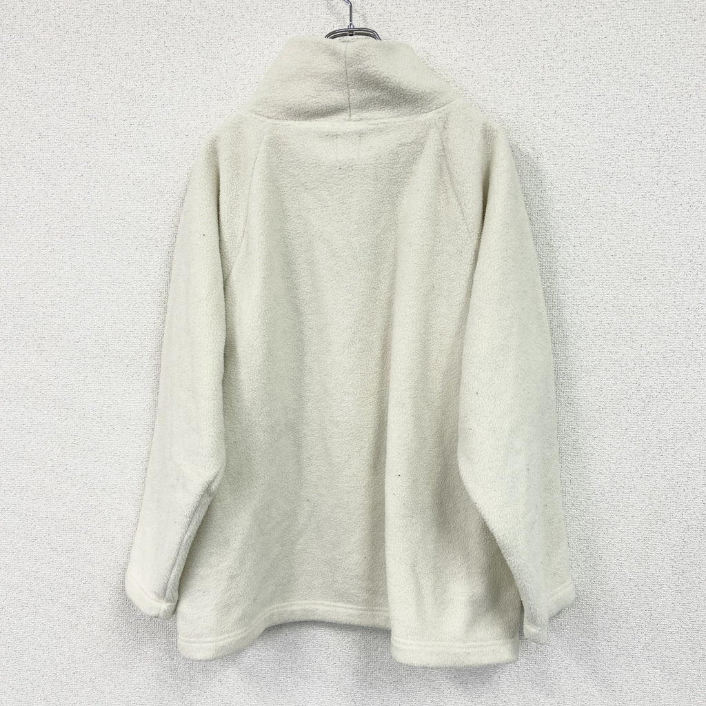 GAP　ギャップ　フリース/トレーナー　白　ホワイト　Lサイズ スウェットトップス メンズ ポリエステル 古着