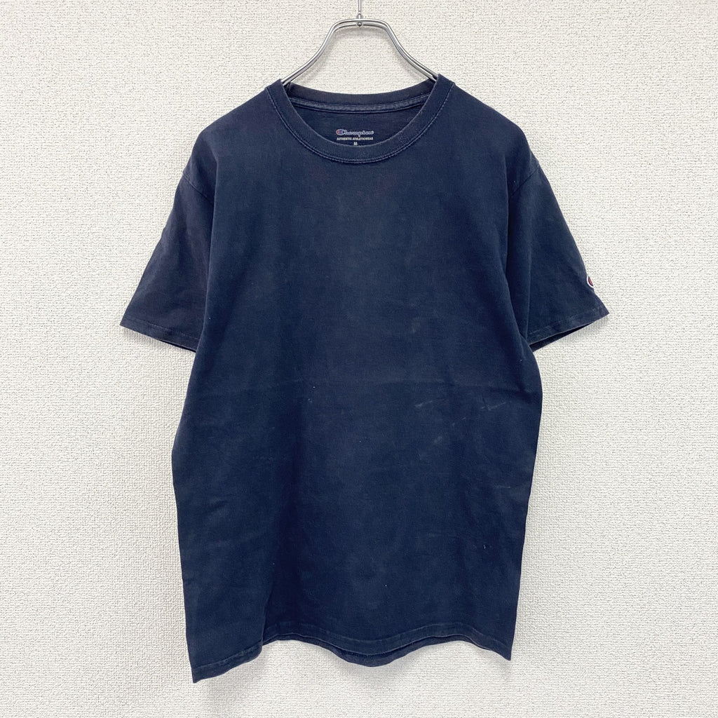 Champion　チャンピオン　半袖Tシャツ　無地　紺　ネイビー　Mサイズ　古着