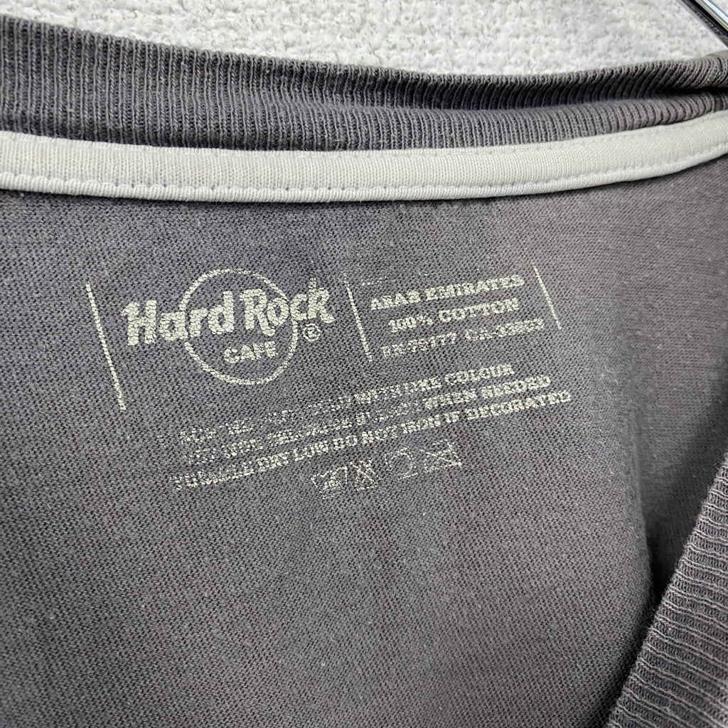 Hard Rock Cafe　ハードロックカフェ　半袖プリントTシャツ　カーキブラウン　古着