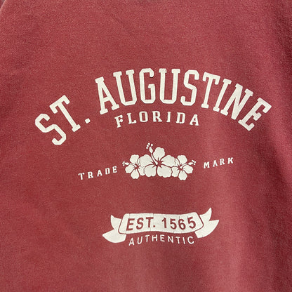 古着　used　COMFORTCOLORS　ST.AUGUSTINE　セントオーガスティン　長袖プリントスウェット　トレーナー　　